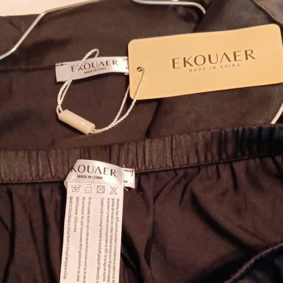 Black Satin Pajama Set - Picture 10 of 10